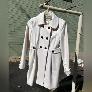 Cream Wool Pea Coat
